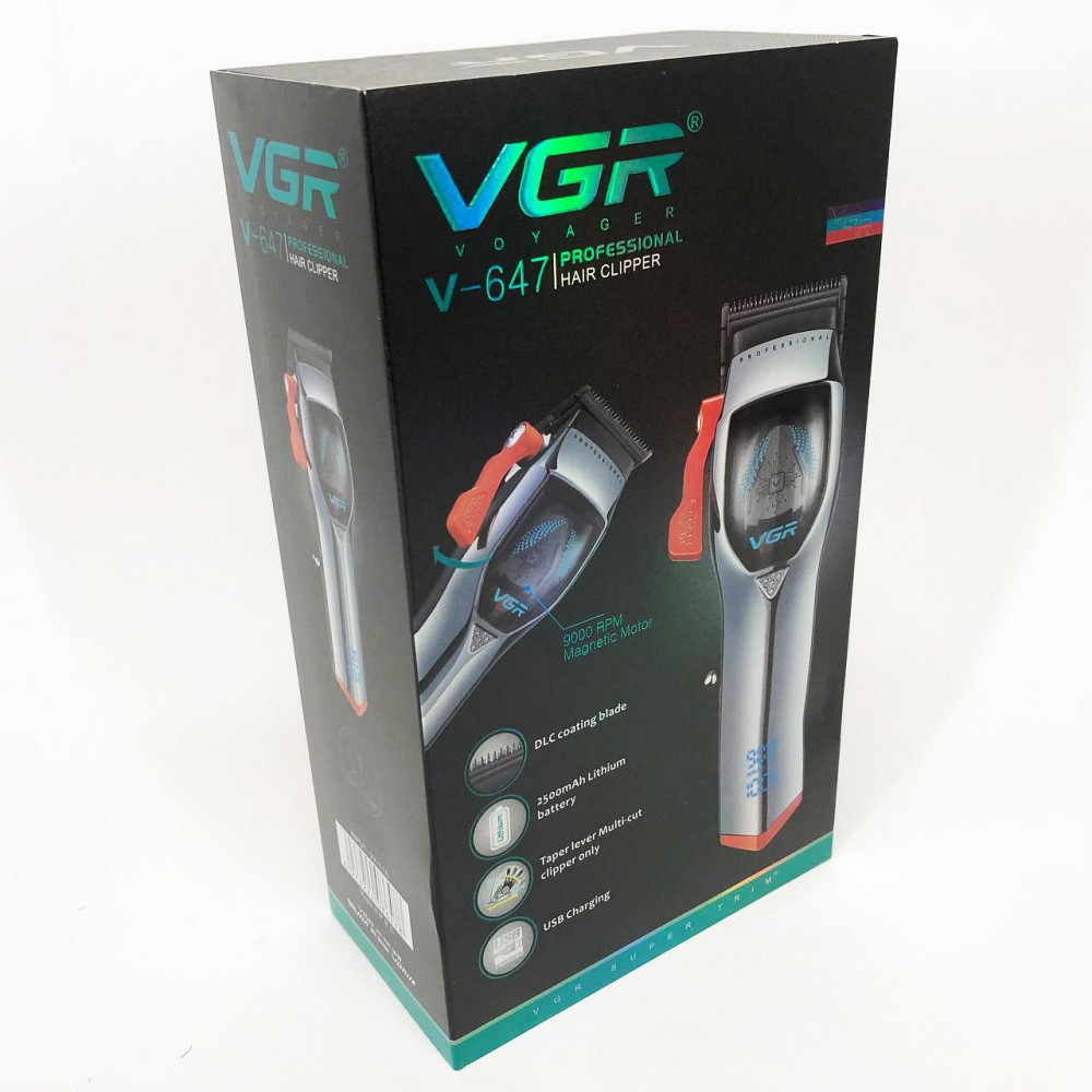 Набір для стрижки волосся на акумуляторі VGR, Надійна машинка для стрижки Тример скронь MT-21 Івано-Франківськ - фото 6