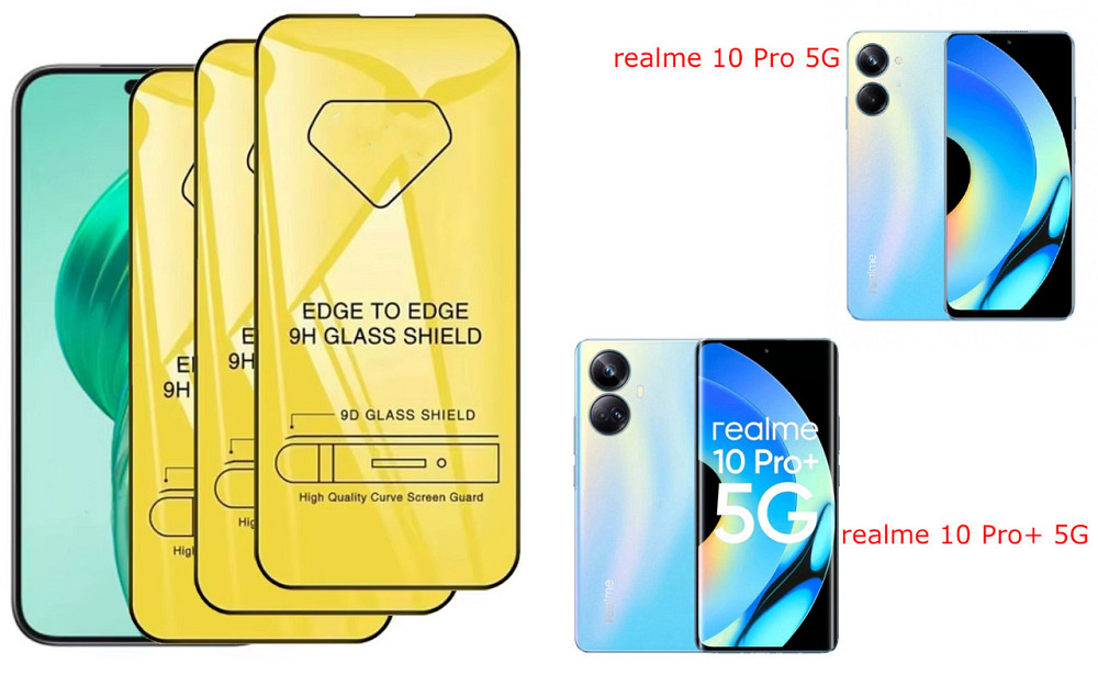 Захисне скло DefenzoGlass для realme 10 Pro 5G, realme 10 Pro+ 5G – подвійна міцність Київ - фото 3