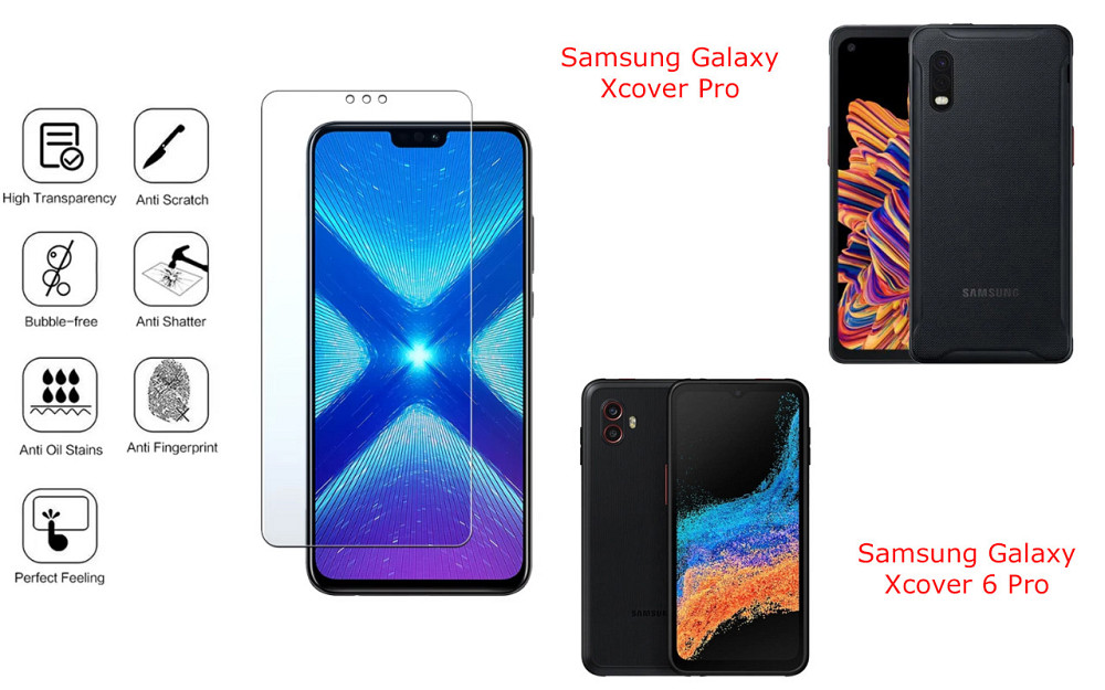 Защитное стекло NeoGlass для Samsung Galaxy Xcover Pro, Xcover 6 Pro – ультрапрозрачное и устойчивое Киев - изображение 4