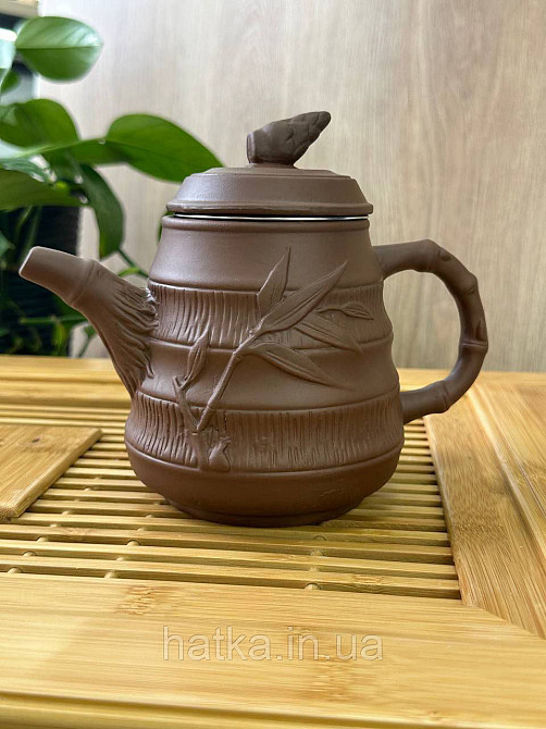 Чайник заварювальний ісинська глина 650 мл "Бамбук" світлий Т2567 Київ - фото 1