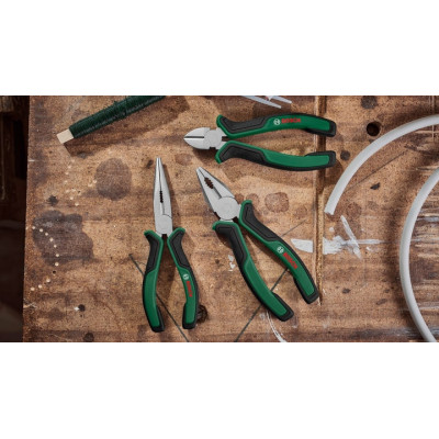 Плоскогубцы Bosch набор 3 шт, комбинированные, удлиненные, бокорезы (1.600.A02.C0S) Винница - изображение 2