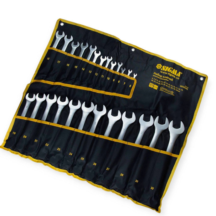 Набір ключів ріжково-накидних 6-32 мм 25 шт. Мукачево - фото 1