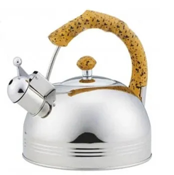 Элегантный чайник из нержавеющей стали с свистком, капсульным дном и удобной ручкой — 3,5 л, для всех плит Одесса - изображение 4