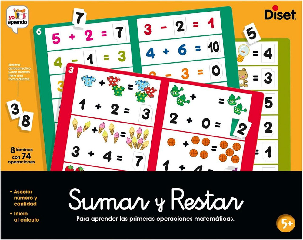 Іграшка Diset 68954 кольорова Навчальний набір для додавання і віднімання Вивчення кольорів Розвиваюча гра для 5 років Київ - фото 6