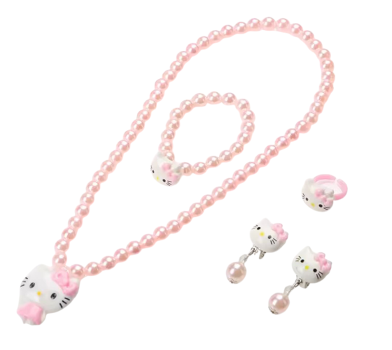 Набор украшений Hello Kitty для девочки 4 элемента розовый Киев
