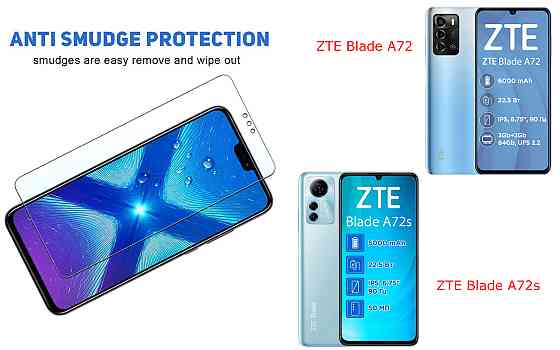 Захисне скло NeoGlass для ZTE Blade A72, Blade A72s – надпрозоре та стійке Київ