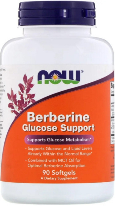 Контроль глюкозы крови Now Foods  Berberine Glucose Support 90 гел капс Киев - изображение 1