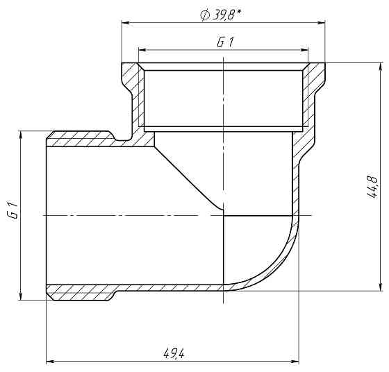Кутник 1″ВЗ латунний LL553S OPTIMUM Київ