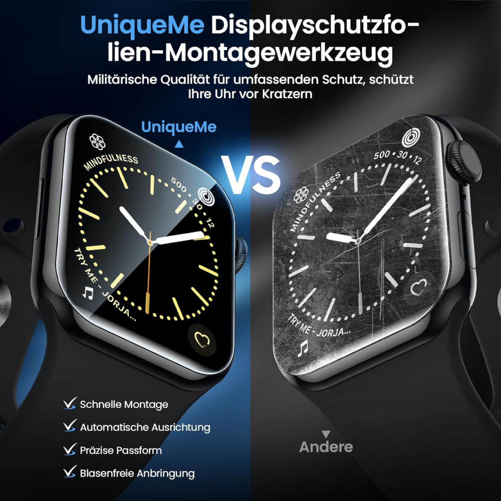 Захисна плівка UniqueMe для Apple Watch 40/41 мм HD TPU комплект 4 шт. гідрогелева плівка екрана iWatch SE/9/8/7/6/5/4 Київ - фото 6