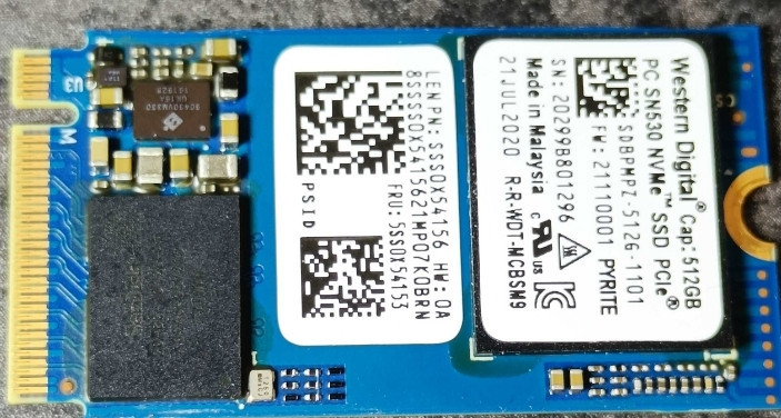 SSD Western Digital PC SN530 M2 NVMe 512GB 2242 - НОВИЙ! Харків - фото 5