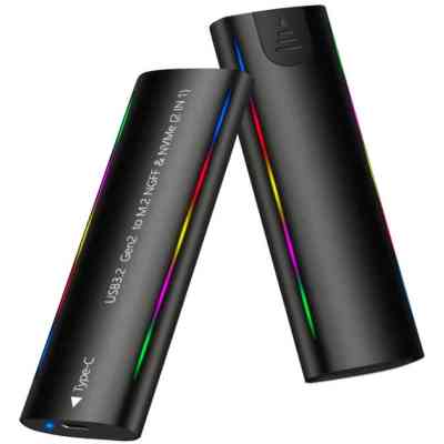 Карман внешний Dynamode M.2 SSD NVMe/SATA combo USB3.2 GEN2 Type-C aluminium black (DM-CAD-SSD10) Винница