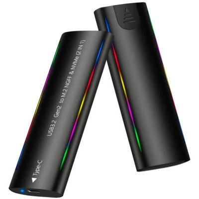 Карман внешний Dynamode M.2 SSD NVMe/SATA combo USB3.2 GEN2 Type-C aluminium black (DM-CAD-SSD10) Винница - изображение 2