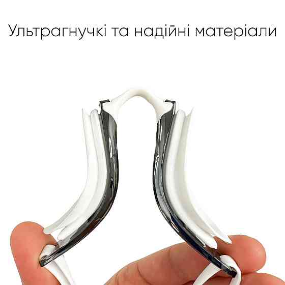 Окуляри для плавання Renvo Alat Pro Уні Anti-fog Білий Сірий OSFM (2SG610-0302) Київ