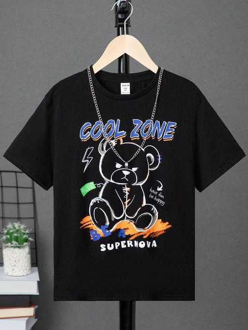 Футболка мужская с принтом  42 Черная 2664090245 Днепр - изображение 1