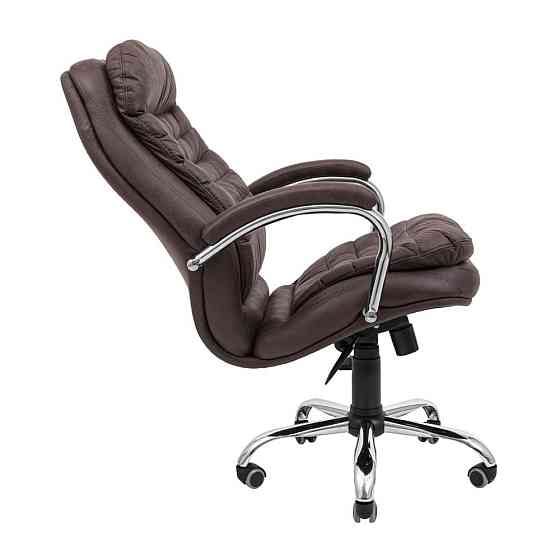 Офісне крісло керівника Richman Valencia Ameli Хром M2 Anyfix Коричневий Київ