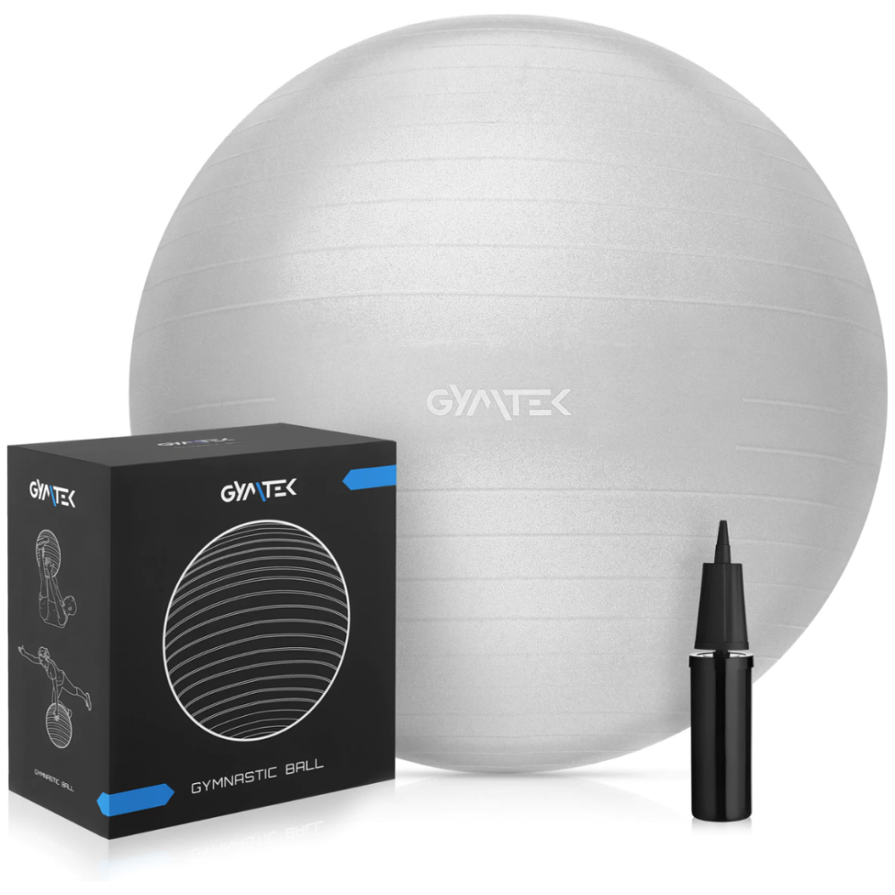 Фітбол Queenfit 65см сірий + насос Киев - изображение 1