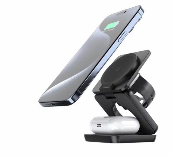 Беспроводное зарядное устройство Benks JuicePod Wireless Charger Stand + функция MagSafe 3 в 1 Винница