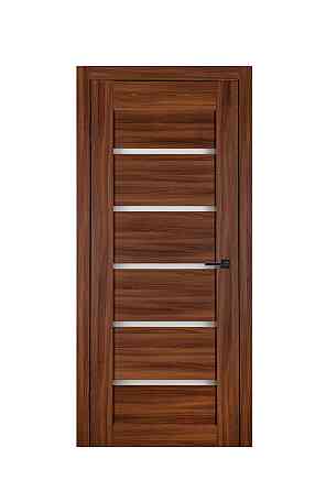 Дверь Реликт Лайн 30 Орех + Сатиновое стекло 80*200 см Качественные двери для дома Киев