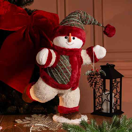 Yiwu Новорічна фігурка Сніговик з шишкою 40×33×74 (см) CR-4-13 Коломия