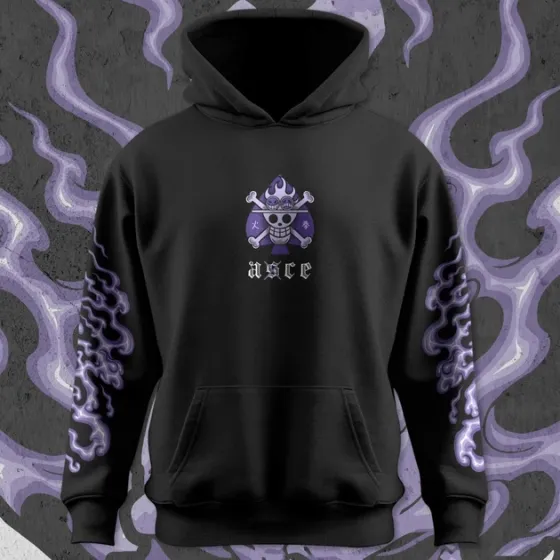 Худи для подростка мальчика с принтом Ван Піс Fire Fi140t Purple Edition Размер 180 Anime11253 Днепр