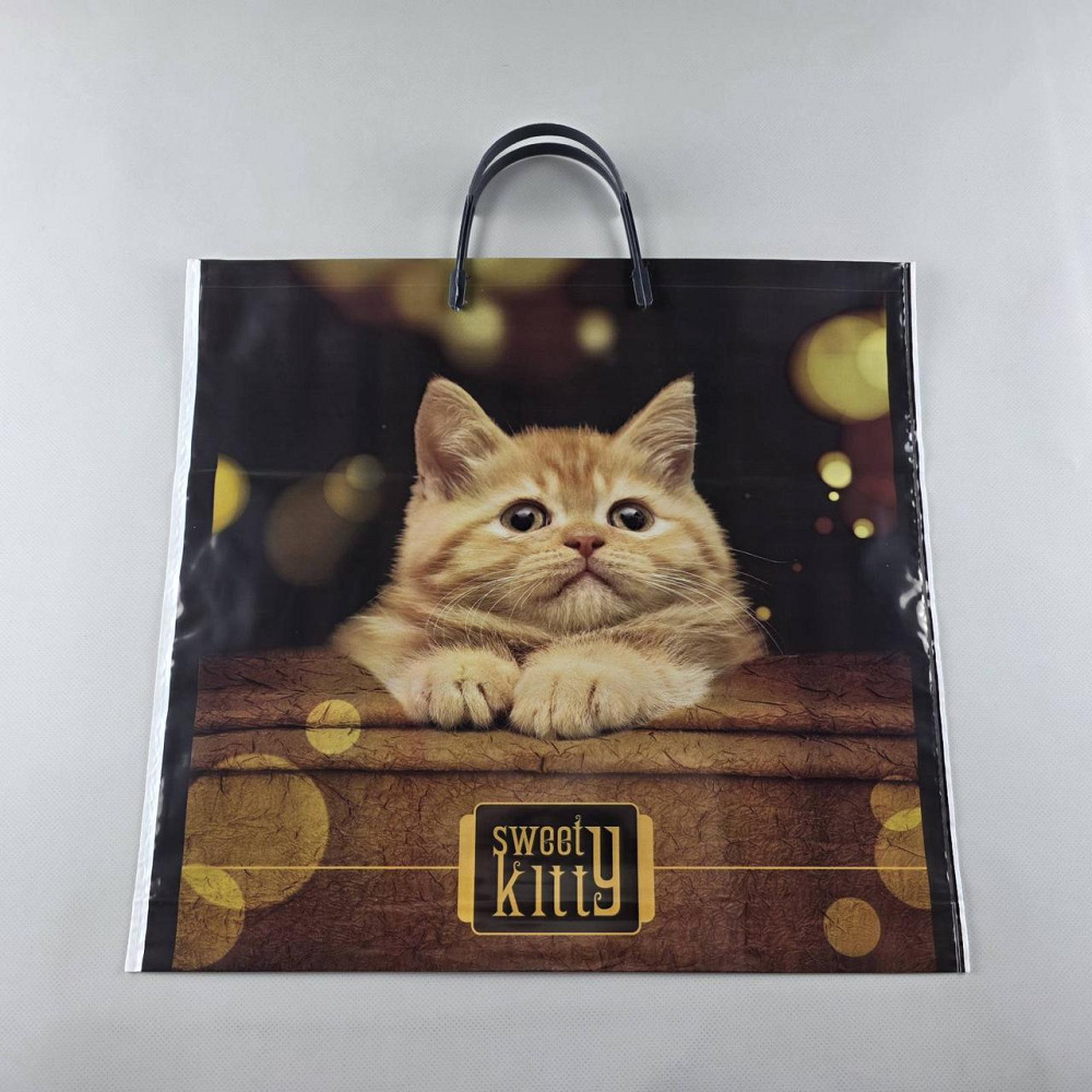 Пакет з пластиковою ручкою 36x34 Котенок (10 шт) Харьков - изображение 3