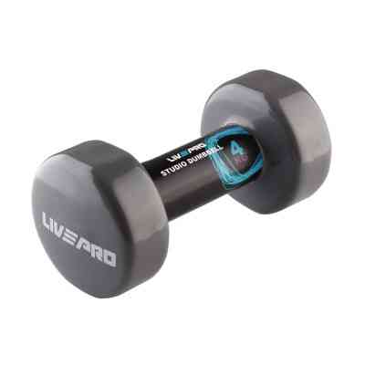 Гантель LivePro Studio Dumbbell LP8076-4 вінілова 1шт сірий Уні 4кг (2020301000071) Винница
