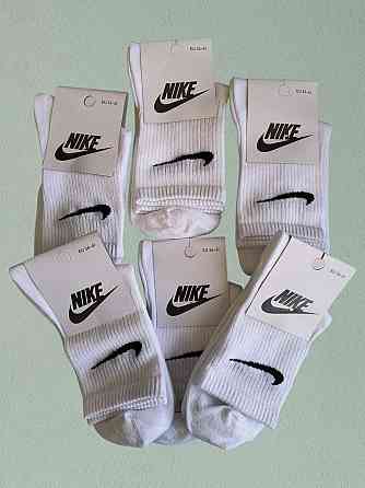 Жіночі шкарпетки брендові високі з бавовни. Паковання білих шкарпеток 6 штук в пакованні. Nike socks. Розмір 39-41 Київ
