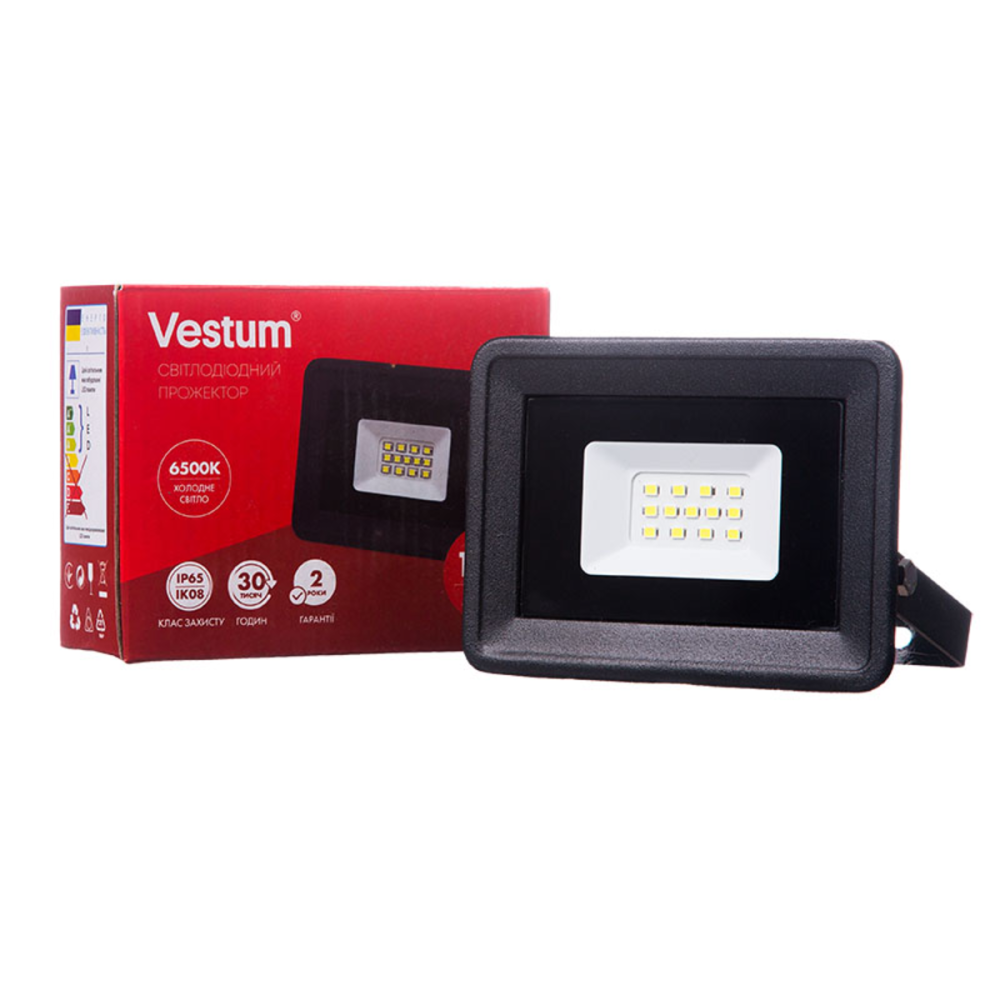 Светодиодный прожектор Vestum 10W 900Лм 6500K 185-265V IP65 1-VS-3001 Днепр - изображение 4