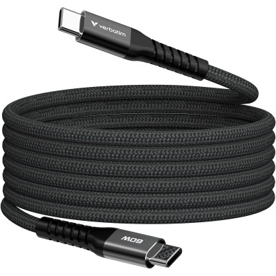 Дата кабель USB-C to USB-C 1.2m Magnetic 60W black Verbatim (31859) Вінниця - фото 1