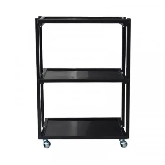 Косметологическая тележка металлическая на колесах Профи UK-01 Черный Киев