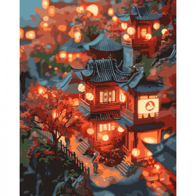 Картина по номерам Santi Вогні Токіо, 40*50 см, LED підсвітка (955082) Вінниця - фото 1