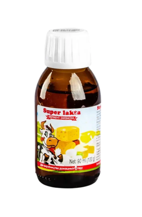 Жидкий молокосвертывающий фермент Super Lacta (90 мл), для всех сортов сыра Винница