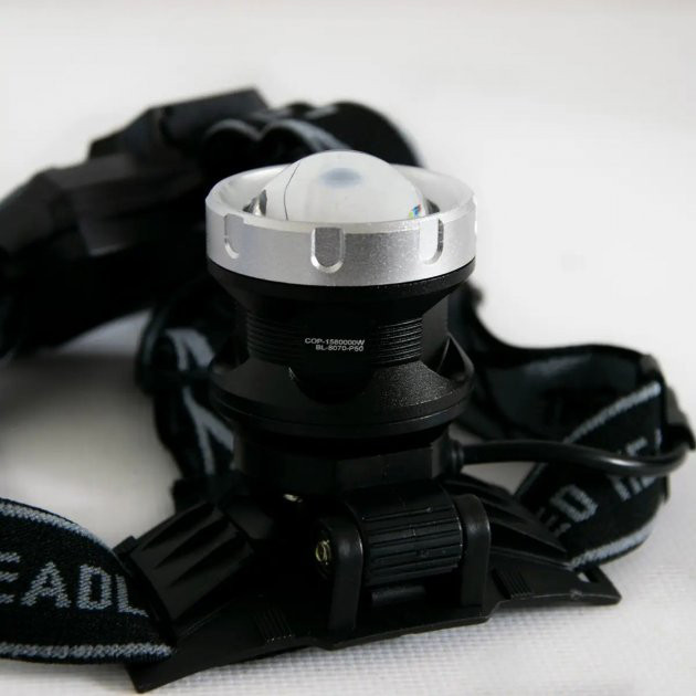 Фонарик на голову для роботы Bailong, Фонарь на голову для гаража и дачи Фонарь налобный строителя KS-96 Львов - изображение 6