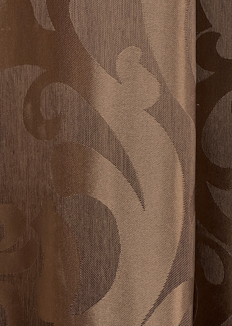 Комплект готовых штор VR-Textil Жаккард Вензель № 478ш Светло-коричневый 100х250 см 2 шт (39-958) Киев - изображение 8