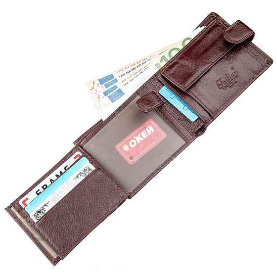 Гаманець чоловічий флотар шкіряний TAILIAN 19004 Темно-коричневий Київ