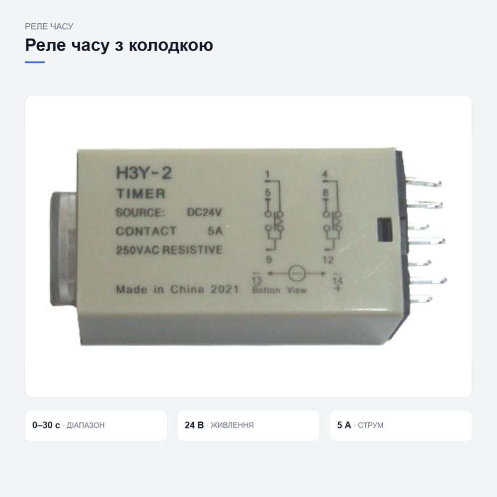 Реле часу H3Y-2 з колодкою PYF08A Київ - фото 4