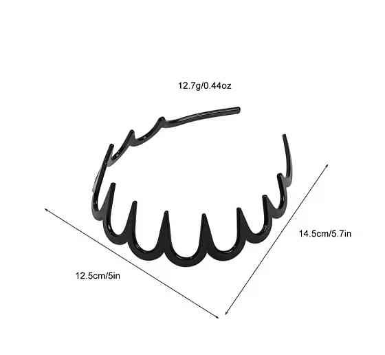 Обруч ободок для волосся Чорний Сміла
