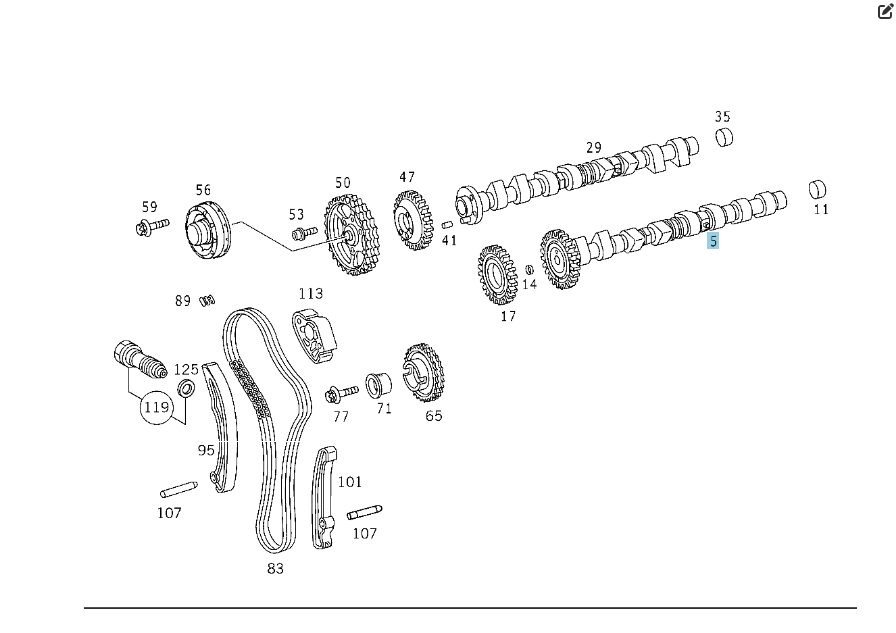 Mercedes-Benz  A6110502001 R6110510101 Розподільний вал впускний для двигунів OM611 OM646 R4 2.2 cdi Одеса - фото 5