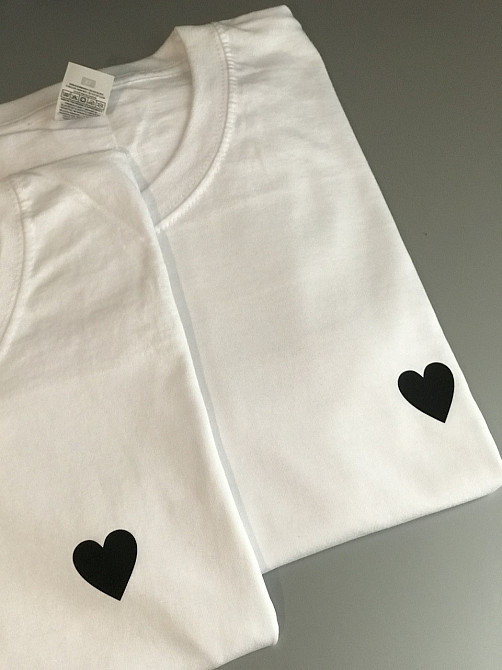 Парні футболки для хлопця та дівчини з маленьким серцем Чернівці - фото 2