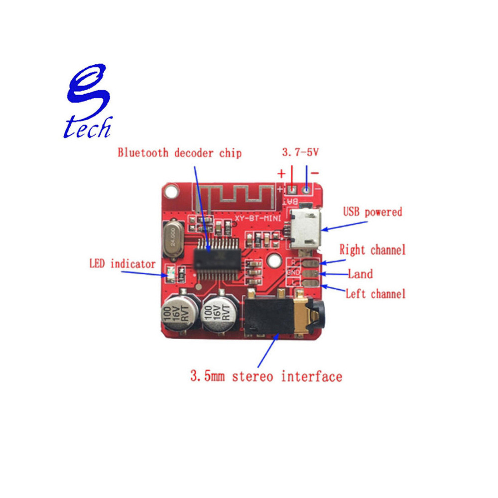 Bluetooth аудио модуль XY-BT-MINI с AUX для колонок Киев - изображение 5