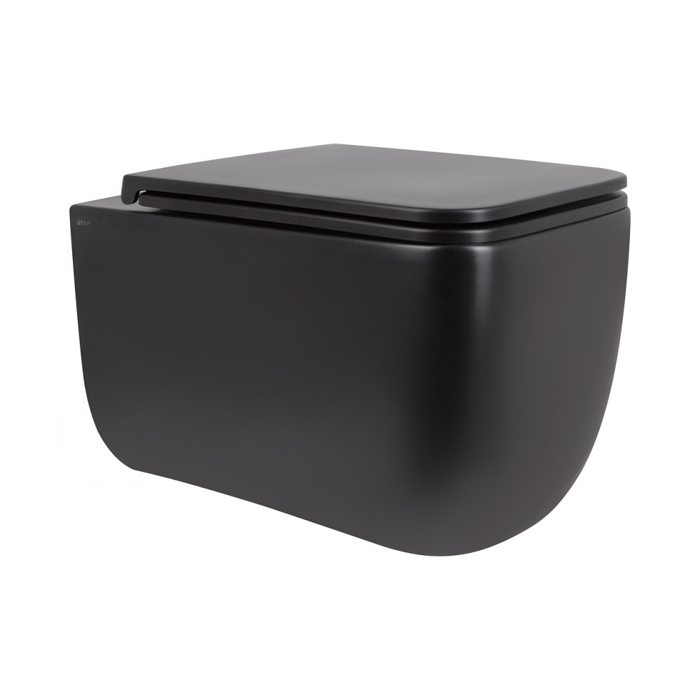 Унітаз підвісний Qtap Gemini безобідковий із сидінням Soft-close QT2533076EUQMB Київ - фото 1