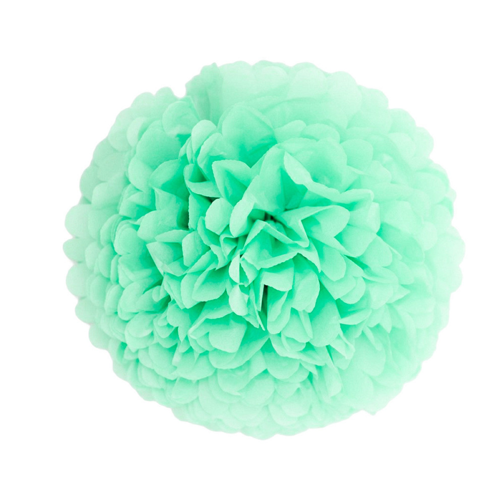Помпон бумажный для праздника 15 см ментоловый Киев - изображение 1