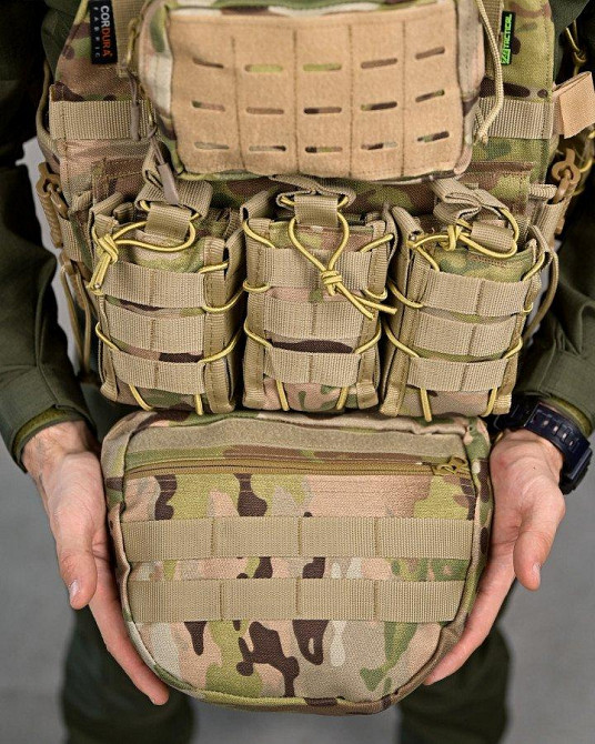 Плитоноска 4 точки быстрый сброс frion   с напашником   ПП7889 Одесса - изображение 7