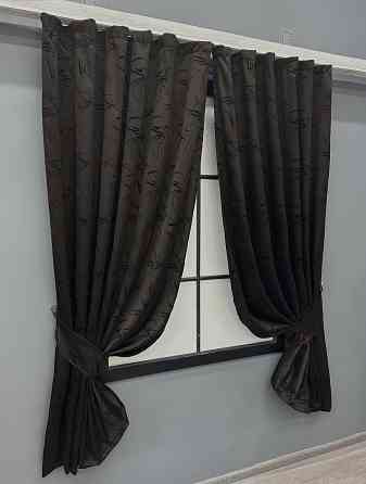 Комплект коротких штор VR-Textil Чорний 140х170 см 2 шт (35-0399) Київ