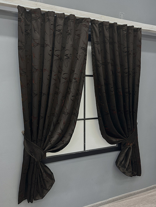 Комплект коротких штор VR-Textil Черный 140х170 см 2 шт (35-0399) Киев - изображение 2