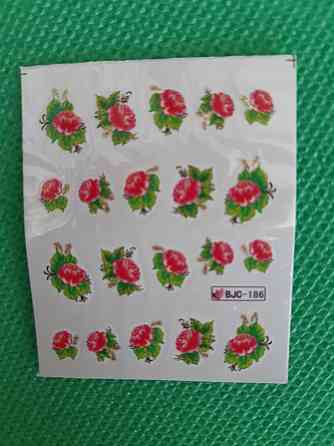 На ногти наклейки цветочки - размер стикера 6*5см, инструкция по применению есть в описании товара Киев