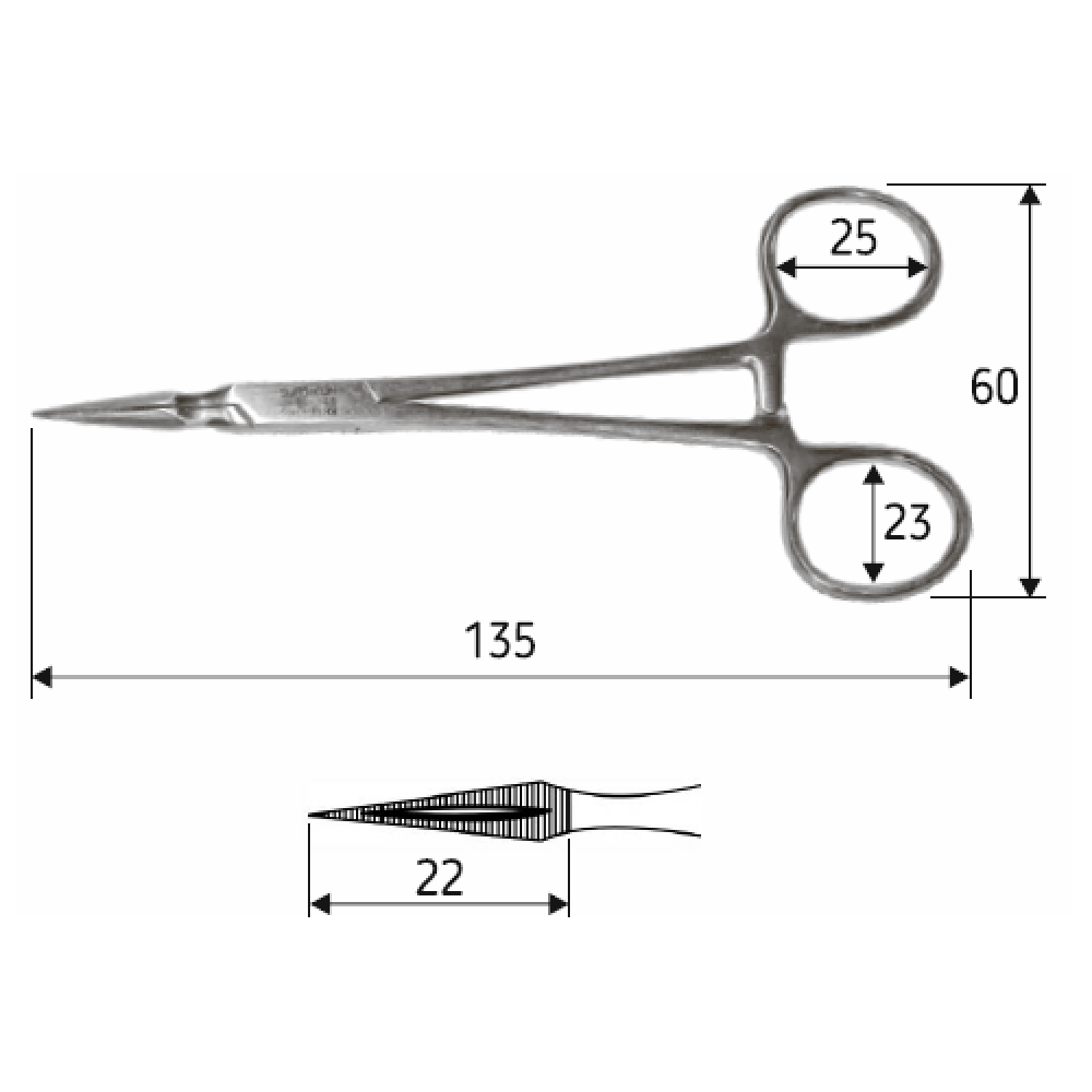 Затискач (корнцанг) Stieglitz прямий, 13,5 см, J-16-149 Дніпро - фото 2