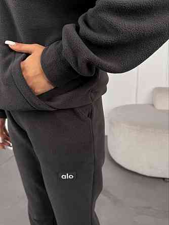 Жіночий стильний теплий костюм із флісу полар із шапкою Графіт, 50/52 Одеса