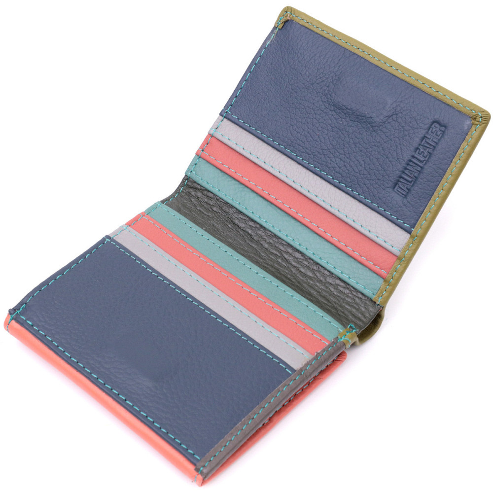 Модний жіночий гаманець з оригінальною монетницею з натуральної шкіри ST Leather 19511 Різнокольоровий Київ - фото 5