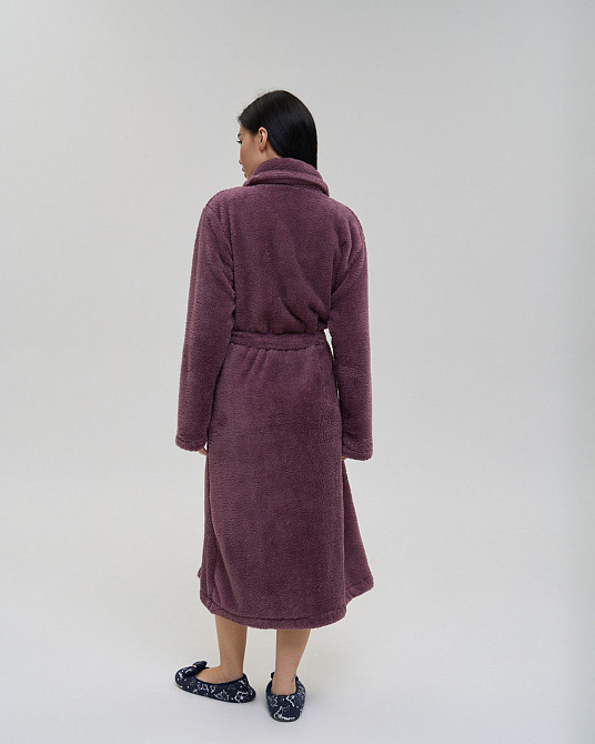 Теплий однотонний жіночий халат Nicoletta Queen — Велюрсофт 94118 S Київ - фото 3